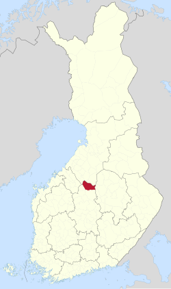 Location of Pihtipudas in Finland