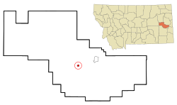 Location of Terry, Montana
