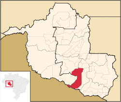 Location in Rondônia state