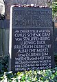 Memorial at the cemetery (Alter St.-Matthäus-Kirchhof, Berlin) where the corpses were buried but afterwards removed to an unknown place