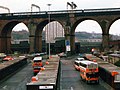 Image 55Stockport bus station in 1988. Greater Manchester Transport (later GM Buses) operated bus services throughout the county, from 1974 to 1993. (from Greater Manchester)