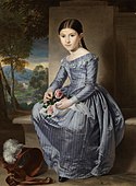 Young Girl with Landscape