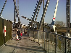 The crashed plane featured in the ride