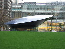 The Big Blue (2000) sculpture on Canada Square (London, UK)