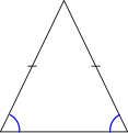 Triangle isocèle.