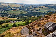 View from Curbar Edge towards New Bridge