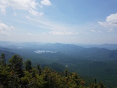 View from Dix Mountain Peak on July 1 2018, looking towards Elk Lake