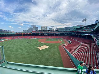 View of Fenway Park from the top of the Green Monster