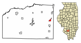 Location of Richview in Washington County, Illinois.