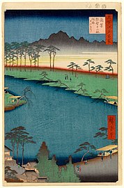 Kumano-jinja Hiroshigen puupiirroksessa, 1856