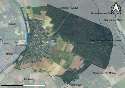 Carte orhophotogrammétrique de la commune.