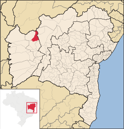 Localização de Mansidão na Bahia