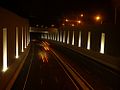 Banora Point Bypass on the Pacific Motorway at Night looking south