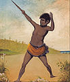 Jack, a Tasmanian Aboriginal, holding a club (1841)