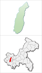 Contea di Bishan – Mappa