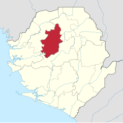 Location of Bombali District in Sierra Leone