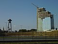 The New bridge pylon and Aupark tower