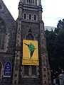 Image 1Church on Greenmarket Square in Cape Town, South Africa with a banner memorialising the Marikana massacre (from History of South Africa)
