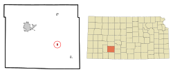 Location within Ford County and Kansas