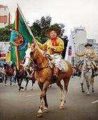 Gaucho parading in the Farroupilha Week.