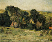 La Fenaison aux environs de Dieppe, 1885 par Paul Gauguin.