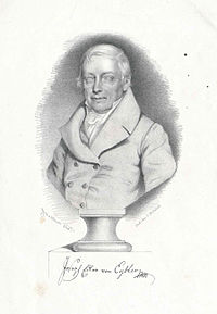 Joseph Leopold Edler von Eybler. Litografi av Johann Stadler, 1846.