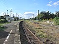 A view of the station platforms and tracks.