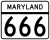 Maryland Route 666 marker