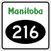 Provincial Road 216 marker