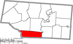 Location of Camp Creek Township in Pike County