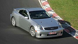 Тестирование прототипа GT-R в Германии 2005 год