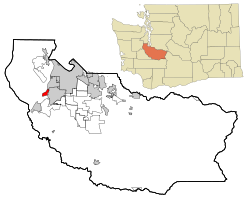 Location of Steilacoom, Washington