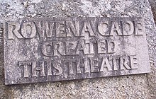 Plaque commemorating the founder and builder of the Minack Theatre