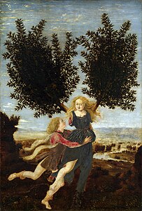 Apollo and Daphne, by Antonio del Pollaiolo
