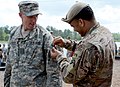 Remise du Ranger Tab à l'issue de la formation de ranger.