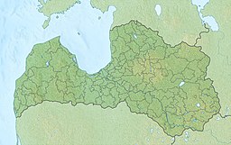 Location of Lake Alūksne in Latvia