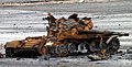 Destroyed DPR T-72B1 tank (December 2014)