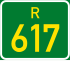 Regional route R617 shield