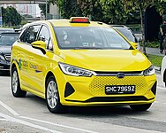 BYD e6 taxi in service in Singapore