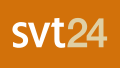 SVT24's fifth and previous logo on a brown rectangle was used until 4 March 2012.