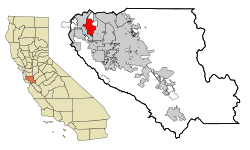 Location within Santa Clara County