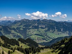 Vue sur la montagne depuis le nord (sommet du Beichle).