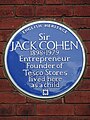 Image 11Plaque in London commemorating Jewish entrepreneur Sir Jack Cohen who in 1919 founded Tesco, the largest supermarket chain in the UK. (from Entrepreneurship)