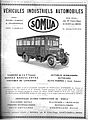 Publicité pour des autobus en 1927.