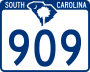 South Carolina Highway 909 marker