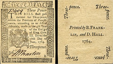 Printed by Benjamin Franklin