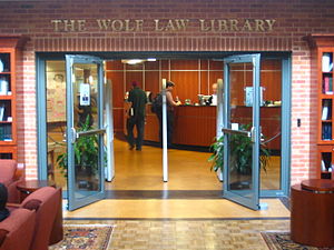 Wolf Law Library entrance