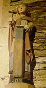 Chapelle Saint-Ruelin du Moustoir, statue de saint Éloi (confondu avec saint Alar en Bretagne)