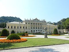 The villa and garden in July 2012