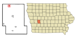 Location of Gray, Iowa